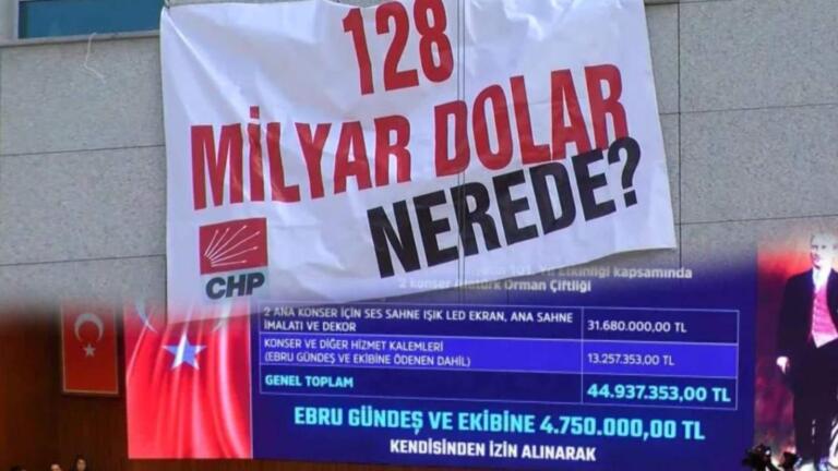 Kayıp 128  milyar doların hesabını soran CHP’den, konser hesabı veren CHP’ye