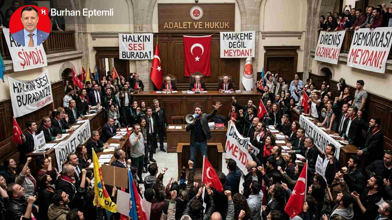 Mahkeme Salonu Miting Alanı Değildir