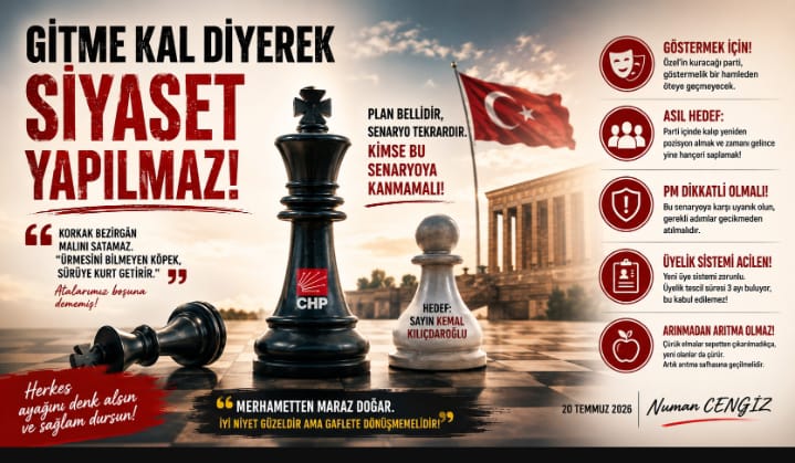 GİTME KAL DİYEREK SİYASET YAPILMAZ!